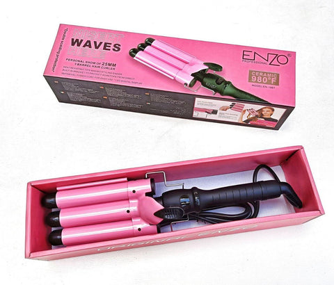 ENZO Waves 25mm 3-Barrel Hair Curler EN-1967 | She Cosmetics®