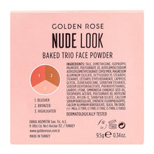 Golden Rose Nude Look Baked Trio Face Powder Blusher