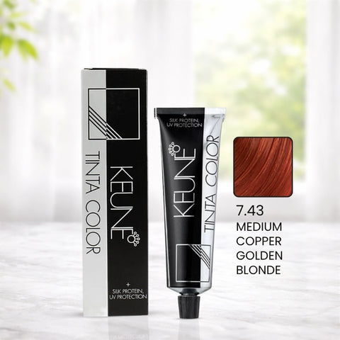 Keune Tinta Color 7.43 Medium Copper Golden Blonde (60ml)