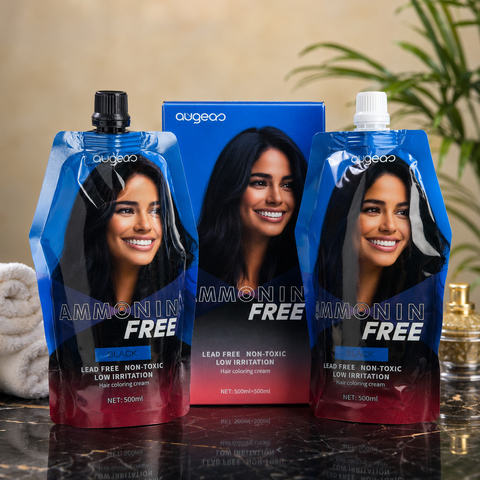 Augeas Ammonia Free Black Hair Color 500ml | She Cosmetics®