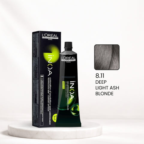 L'Oréal INOA Color Tube – 8.11 Deep Light Ash Blonde