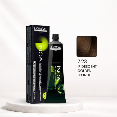 L'Oréal INOA Color Tube – 7.23 Iridescent Golden Blonde