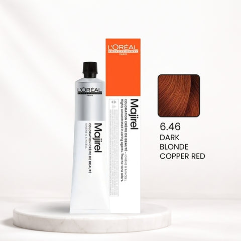 L'Oréal Majirel Color Tube – 6.46 Dark Blonde Copper Red