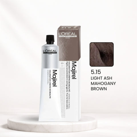 L'Oréal Majirel Color Tube – 5.15 Light Ash Mahogany Brown