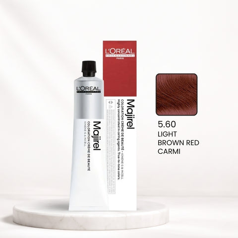 L'Oréal Majirel Color Tube – 5.60 Light Brown Red Carmi