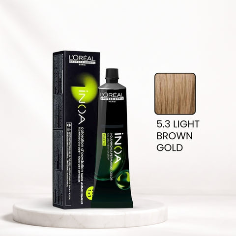 L'Oréal INOA Color Tube – 5.3 Light Brown Gold