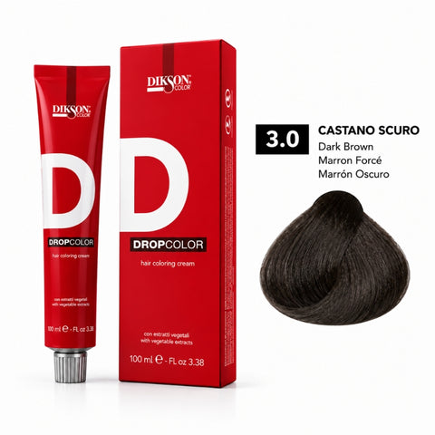Dikson Hair Coloring Cream 3.0 Castano Scuro Dark Brown – 100ml