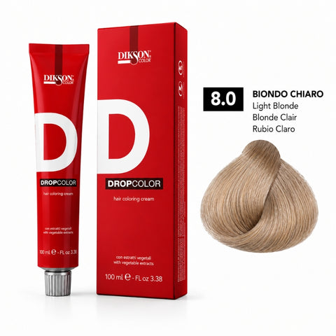 Dikson Hair Coloring Cream 8.0 Biondo Chiaro Light Blonde – 100ml