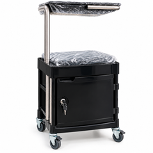 Professional Salon Trolley with Lockable Drawer and Top Shelf