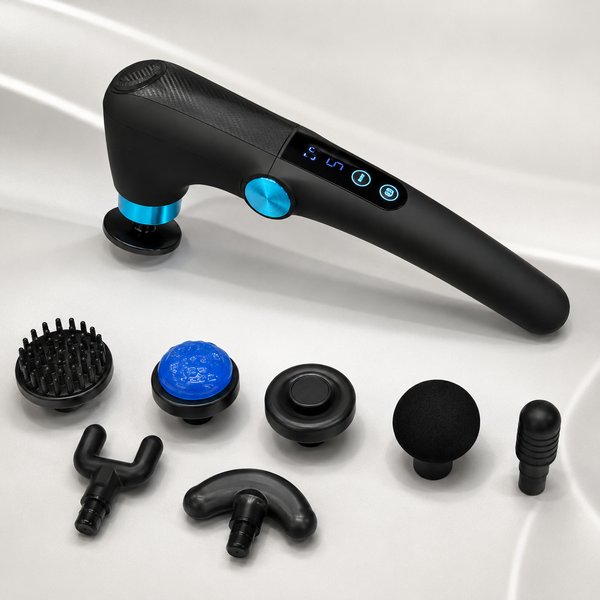 6-in-1 Deep Tissue Percussion Massage Gun with Multiple Massage Heads | She Cosmetics®