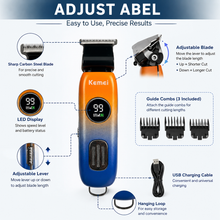 Kemei Professional Hair Clipper with LED Display