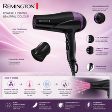 Remington D6090 Colour Protect Hair Dryer 2200W |She Cosmetics®