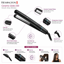 Remington S3700 Ceramic Glide 230 Hair Straightener | She Cosmetics®