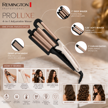 Remington ProLuxe 4-in-1 Adjustable Waver CI91AW | She Cosmetics®