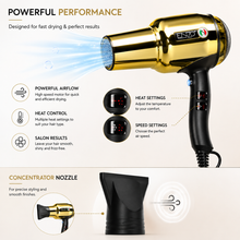 ENZO Professional Gold Hair Dryer | She Cosmetics®