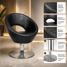 Professional Hydraulic Salon Styling Chair – Premium Round Shell Barber & Beauty Chair | She Cosmetics®