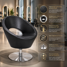 Professional Hydraulic Salon Styling Chair – Premium Round Shell Barber & Beauty Chair | She Cosmetics®