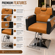 Professional Hydraulic Reclining Barber Chair for Barbershop & Salon | She Cosmetics®