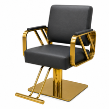 Modern Luxury Hydraulic Salon Styling Chair with Gold Stainless Steel Arms Beauty Salon Chair | She Cosmetics®
