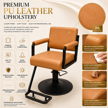 Premium Hydraulic Salon Styling Chair with Footrest, PU Leather Barber & Beauty Chair for Hair Salon Spa | She Cosmetics®