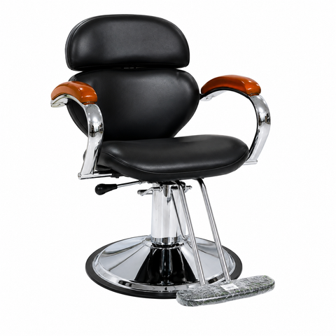 Professional Hydraulic Salon Styling Chair with Premium PU Leather & Heavy Duty Chrome Base | She Cosmetics®
