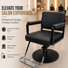 Professional Hydraulic Salon Styling Chair with Wide Backrest & Padded Armrests for Hair Salon, Barber Shop & Spa | She Cosmetics®