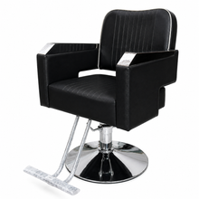 Professional Hydraulic Salon Styling Chair with Adjustable Headrest, Reclining Backrest & Chrome Armrests for Hair Salon Barber Spa | She Cosmetics®
