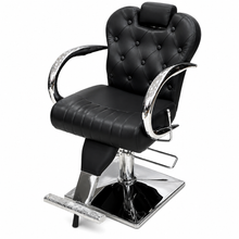 Professional Hydraulic Barber Chair with Adjustable Headrest, Reclining Backrest & Heavy-Duty Chrome Base Black | She Cosmetics®