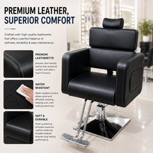 Premium Hydraulic Salon Styling Chair with Adjustable Headrest & Square Base | She Cosmetics®