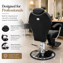 Professional Hydraulic Reclining Salon Styling Chair with Adjustable Headrest & Footrest | She Cosmetics®