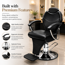 Professional Hydraulic Reclining Salon Styling Chair with Adjustable Headrest & Footrest | She Cosmetics®