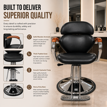 Professional Hydraulic Salon Styling Chair with Premium PU Leather & Heavy Duty Chrome Base | She Cosmetics®