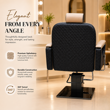 Premium Hydraulic Barber Chair with Adjustable Headrest & Square Base for Salon & Barbershop | She Cosmetics®