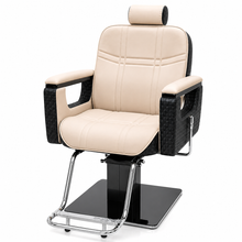 Premium Hydraulic Barber Chair with Adjustable Headrest & Square Base for Salon & Barbershop | She Cosmetics®