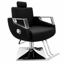 Professional Reclining Hydraulic Barber Chair with Adjustable Headrest, Premium PU Leather & Heavy-Duty Square Base | She Cosmetics®