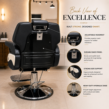 Professional Reclining Hydraulic Barber Chair with Adjustable Headrest, Premium PU Leather & Heavy-Duty Hydraulic Base | She Cosmetics®