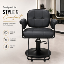 Professional Hydraulic Salon Styling Chair with Ergonomic Backrest, Thick Cushion Seat & Heavy-Duty Round Base | She Cosmetics®