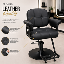 Professional Hydraulic Salon Styling Chair with Ergonomic Backrest, Thick Cushion Seat & Heavy-Duty Round Base | She Cosmetics®