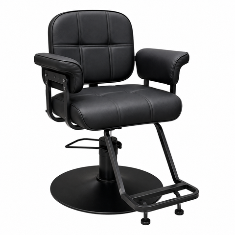 Professional Hydraulic Salon Styling Chair with Ergonomic Backrest, Thick Cushion Seat & Heavy-Duty Round Base | She Cosmetics®
