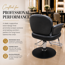Professional Hydraulic Salon Styling Chair with Round Base & Footrest for Hair Salon, Barber Shop & Spa | She Cosmetics®