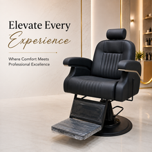 Luxury Professional Hydraulic Barber Chair with Adjustable Headrest & Reclining Backrest | She Cosmetics®