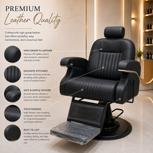 Luxury Professional Hydraulic Barber Chair with Adjustable Headrest & Reclining Backrest | She Cosmetics®