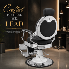 Vintage Luxury Hydraulic Barber Chair with Reclining Backrest & Adjustable Headrest | She Cosmetics®