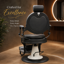 Professional Hydraulic Reclining Barber Chair with Adjustable Headrest & Footrest – Heavy Duty Salon Styling Chair | She Cosmetics®