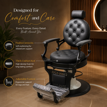 Professional Hydraulic Reclining Barber Chair with Adjustable Headrest & Footrest – Heavy Duty Salon Styling Chair | She Cosmetics®