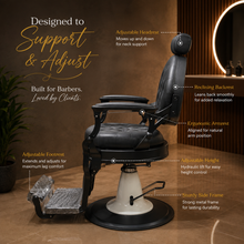 Professional Hydraulic Reclining Barber Chair with Adjustable Headrest & Footrest – Heavy Duty Salon Styling Chair | She Cosmetics®