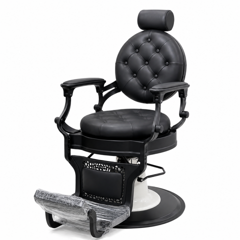 Professional Hydraulic Reclining Barber Chair with Adjustable Headrest & Footrest – Heavy Duty Salon Styling Chair | She Cosmetics®