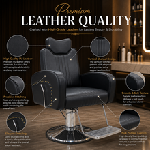 Professional Hydraulic Salon Styling Chair with PU Leather & Footrest She Cosmetics®
