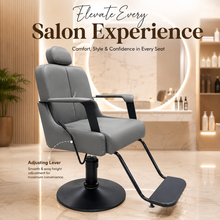 Premium Hydraulic Salon Styling Chair with Adjustable Headrest & Footrest | She Cosmetics®