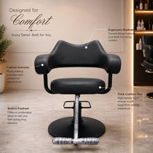 Premium Hydraulic Salon Styling Chair with Ergonomic Backrest & Footrest | She Cosmetics®